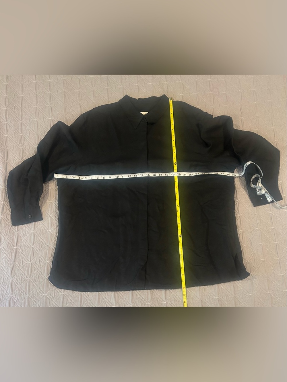 Women’s black button up cotton blouse